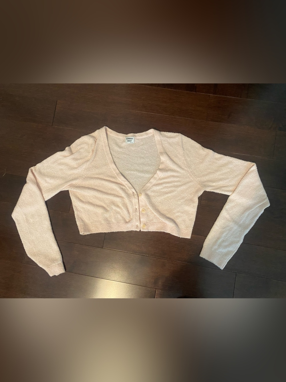Sunday Best Pale Pink Cropped Cardigan
